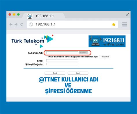 Adsl kullanıcı adı ve şifre öğrenme türk telekom